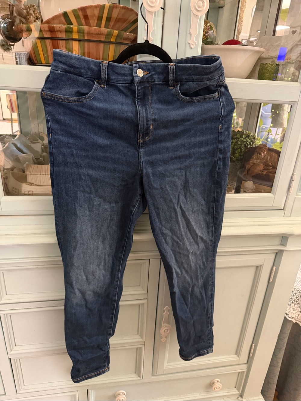 American Eagle Outfitters Dark Blue Stretch Jeggings